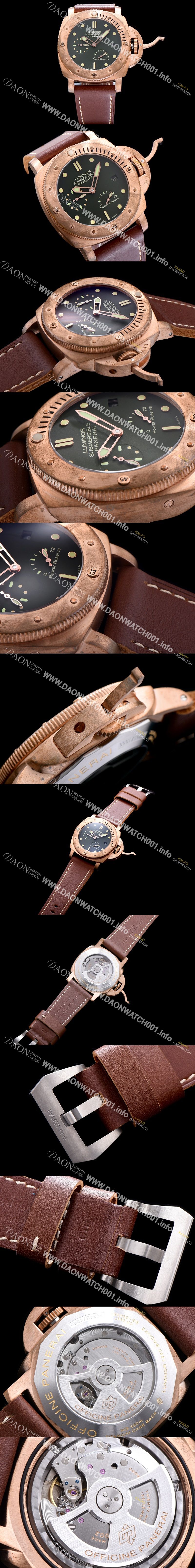 미러급 파네라이 남성용 서브머시블 PAM00507 오토매틱 Cal.P9000 무브먼트 다크그린 다이얼  PAN1221 Ⅳ