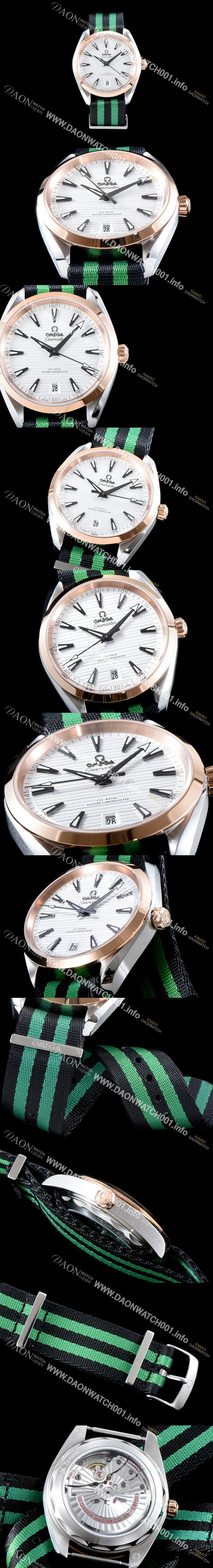미러급 오메가 남성용 신제품 UP!!시마스터 220.10.41.21.06.001 아쿠아 테라150M 코-액시얼 41MM 크로노미터 화이트 티크 다이얼 오토매틱 무브먼트 OMG0501 Ⅳ