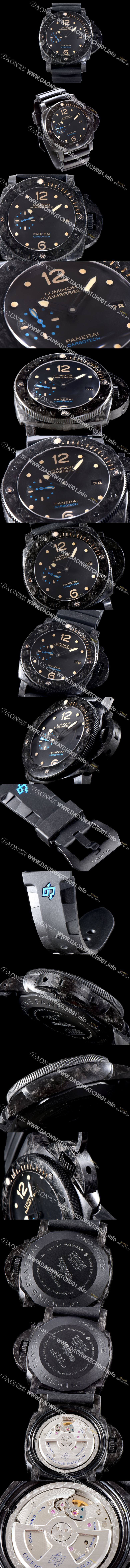 미러급 파네라이 남성용 서브멀시브 3데이즈 PAM00616 오토매틱 Cal.P9000 타입 47mm 카본제질 블랙 다이얼 pan5223 Ⅳ