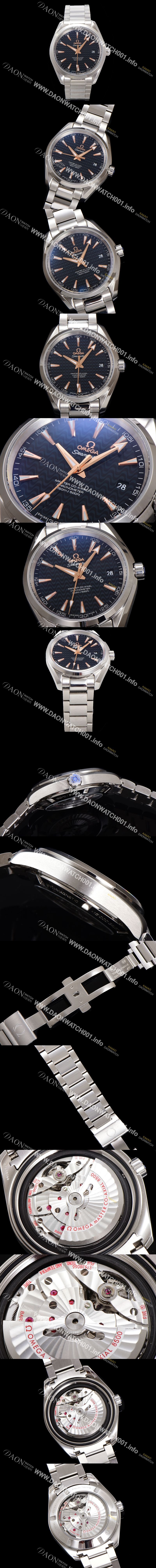 미러급 오메가 남성용 씨마스터 231.10.42.21.01.006 아쿠아테라 150M 마스터 코-액시얼 41.5MM 크로노미터 블랙 다이얼 오토매틱 무브먼트 omg20231 Ⅳ