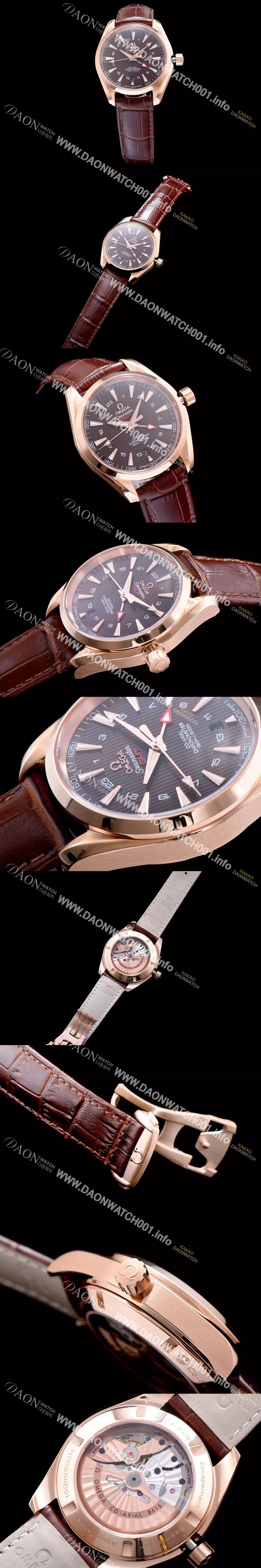 미러급 오메가 남성용 시마스터 지엠티 브라운 다이얼 오토매틱 무브먼트 OMG0320 Ⅳ