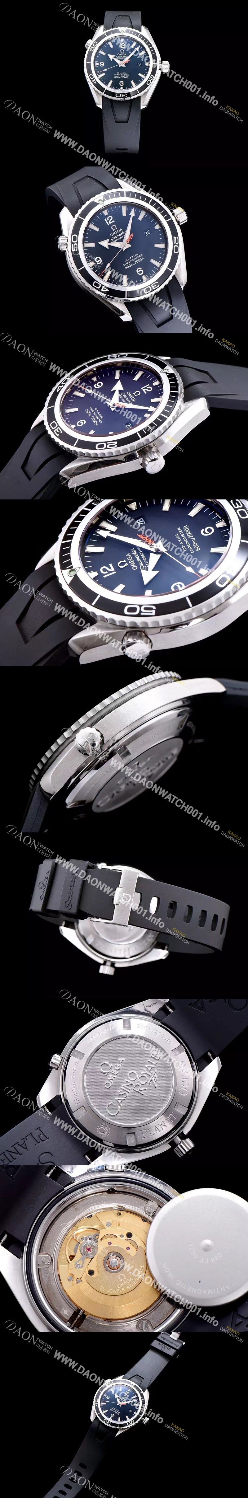 미러급 오메가 남성용 시마스터 007 블랙 다이얼 오토매틱 무브먼트 OMG0322 Ⅳ