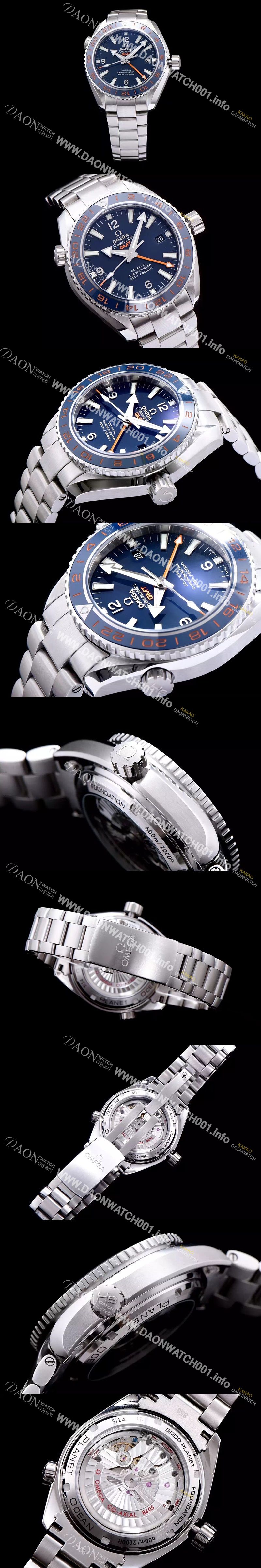 미러급 오메가 남성용 시마스터 코엑시얼 지엠티 블루 다이얼 오토매틱 무브먼트 OMG0310 Ⅳ