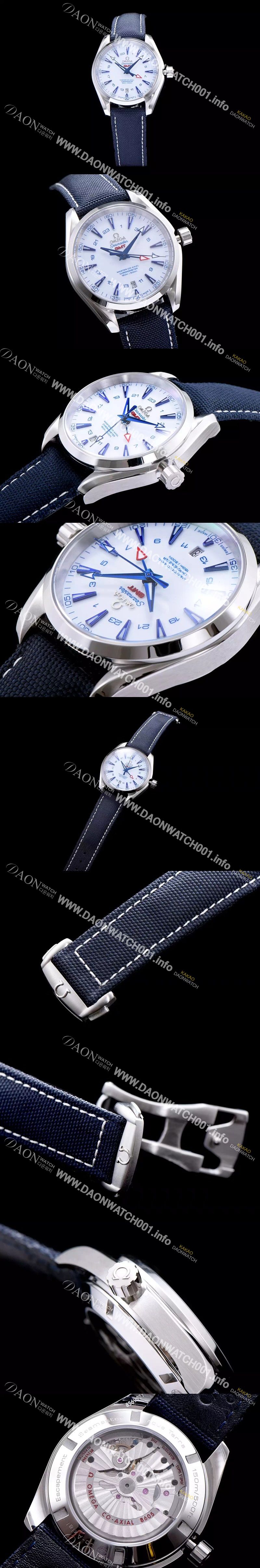 미러급 오메가 남성용 시마스터 지엠티 화이트 다이얼 오토매틱 무브먼트 OMG0314 Ⅳ