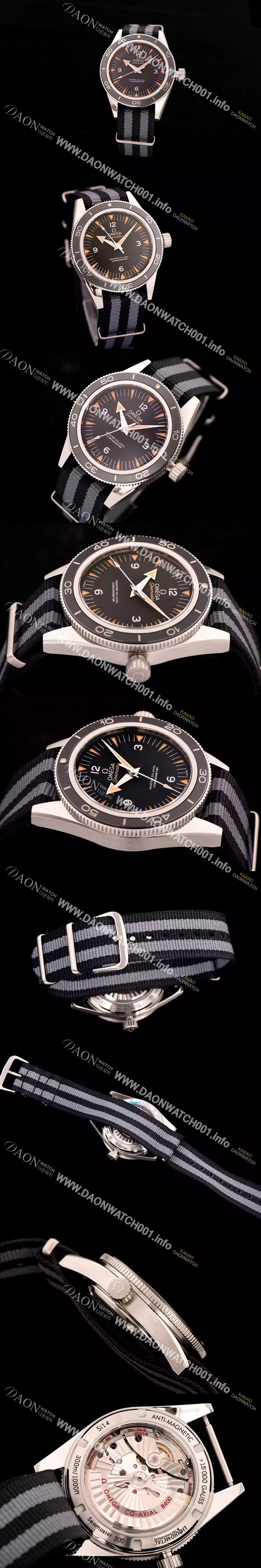 미러급 오메가 남성용 제임스본드007 2015/S 인기상품 시마스터 코엑시얼 리퀴드 메탈 블랙다이얼 OMG0115 Ⅳ