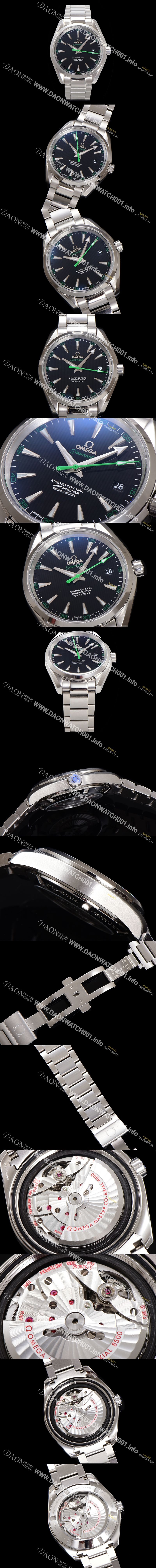 미러급 오메가 남성용 씨마스터 231.10.42.21.01.004 아쿠아테라 150M 코-액시얼 골프 에디션 41.5mm 블랙 다이얼 오토매틱 무브먼트 omg20223 Ⅳ