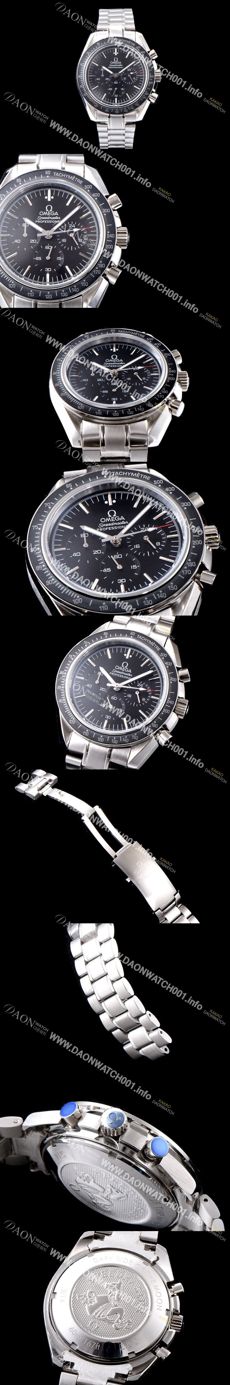 미러급 오메가 남성용 스피드마스터 311.30.42.30.01.006 문워치 프로페셔널 크로노그래프 블랙 다이얼 브레이슬릿 일본 수입산 쿼츠 무브먼트 OMG0542 Ⅳ