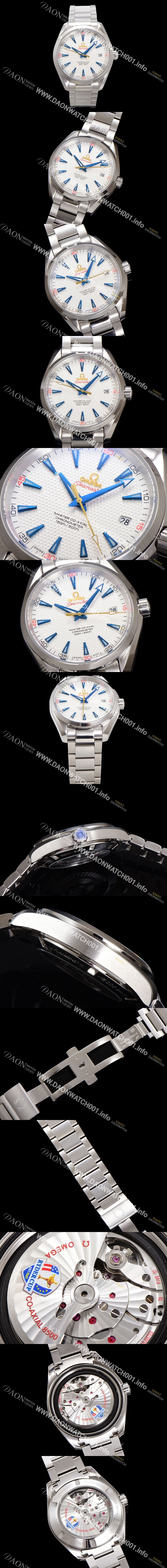 미러급 오메가 남성용 씨마스터 231.10.42.21.02.005 아쿠아테라 150M  라이더 컵 골프 에디션 41.5mm 실버 다이얼 오토매틱 무브먼트 omg20228 Ⅳ
