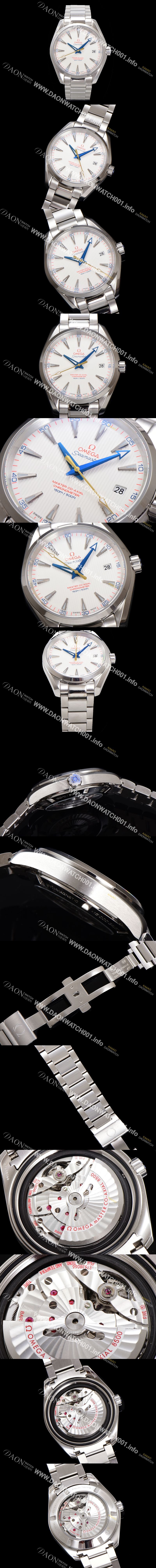 미러급 오메가 남성용 씨마스터 231.10.42.21.02.004 아쿠아테라 150M 코-액시얼 골프 에디션 41.5mm 실버 다이얼 오토매틱 무브먼트 omg20227 Ⅳ