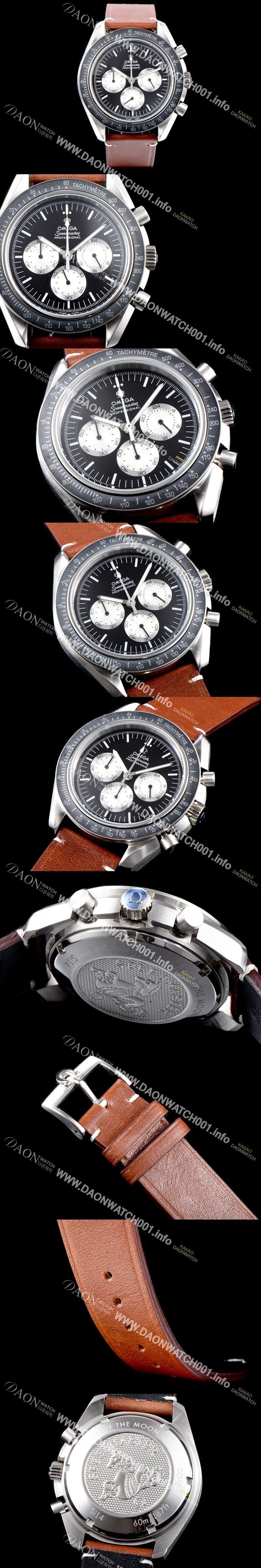 미러급 오메가 남성용 스피드마스터 311.32.42.30.01.001 문워치 기념 리미티드 에디션 스피디 튜즈데이 크로노그래프 블랙 다이얼 스위스 쿼츠 무브먼트 OMG0520 Ⅳ