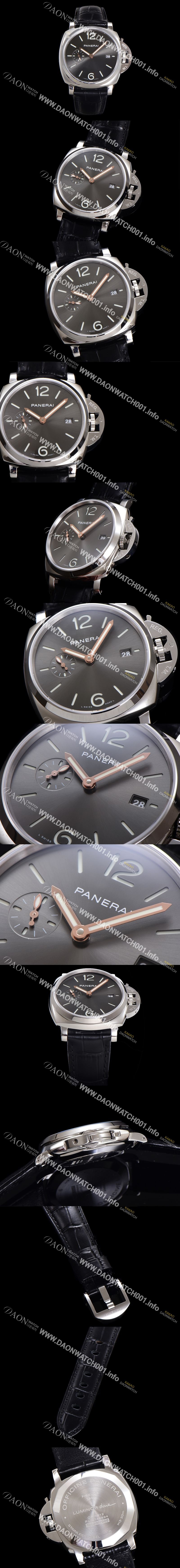 미러급 파네라이 남성용 루미노르 듀 PAM01250 42mm 오토매틱 Cal.P.900 타입 가죽줄 카본 블랙 다이얼 pan5197 Ⅳ