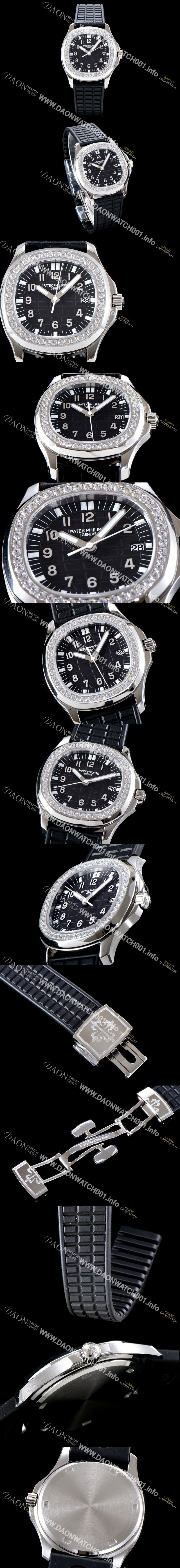 미러급 파텝필립 남성용 아쿠아넛 5067A-001 루체 시리즈 Upgrade!! 스와로브 다이아몬드 셋팅 베젤 3D 블랙 와플 다이얼 E23-250 S C 쿼츠 무브먼트 PAT0100 Ⅳ