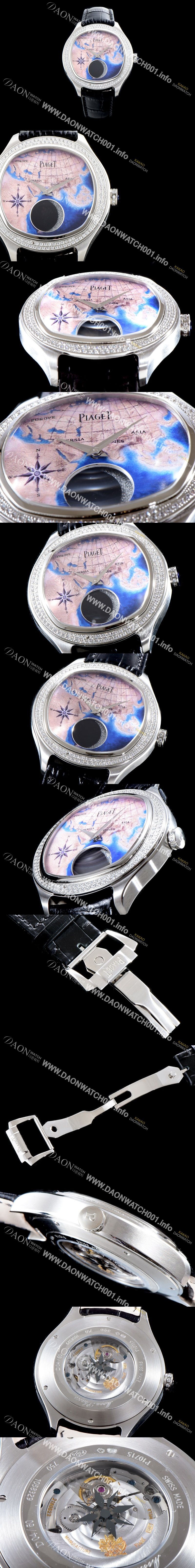 미러급 피아제 남성용 블랙-타이 BLACK -TIE G0A38569 퀸터센셜리 엠퍼라도 XL 최상급 쥬얼 다이아몬드 베젤 문페이즈 픽첼 다이얼 오토매틱 무브먼트 PIA4254 Ⅳ