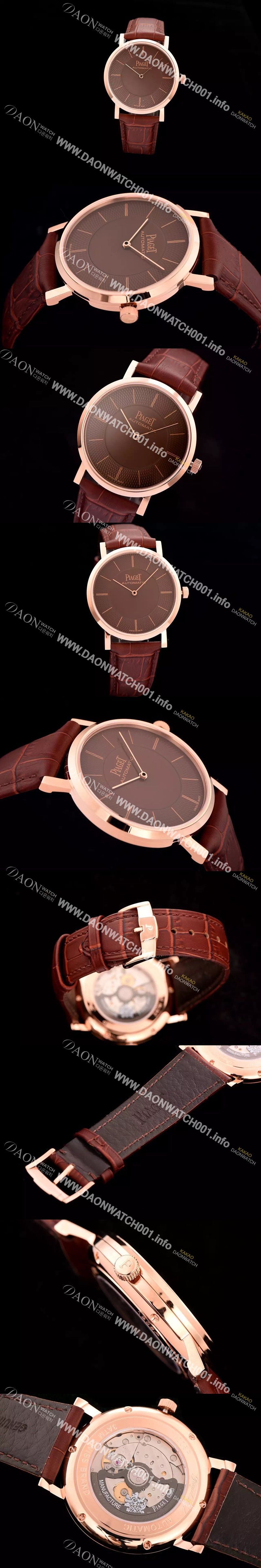 미러급 피아제 남성용 피아제 G0A37127 알티플래노 울트라-씬 빈티지 모델 18k로즈골드 브라운 & 텍스쳐 다이얼 스위스 ETA 2824-A2오토매틱 무브먼트 PIA4201 Ⅳ