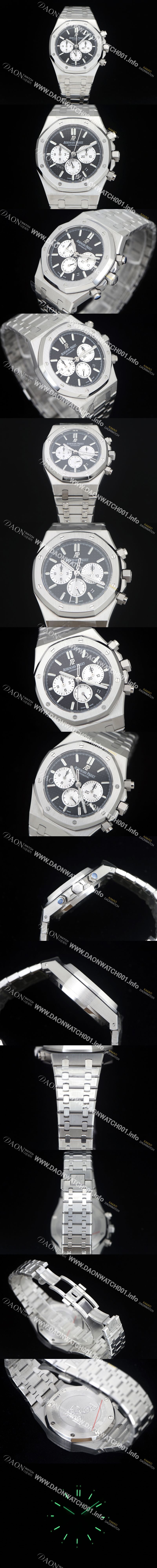 미러급 오데마피게 남성용 로얄오크 26331ST.OO.1220ST.02 블랙 와플 다이얼 신형 ETA 7750B-2 오토매틱 무브먼트 AUD88422 Ⅳ