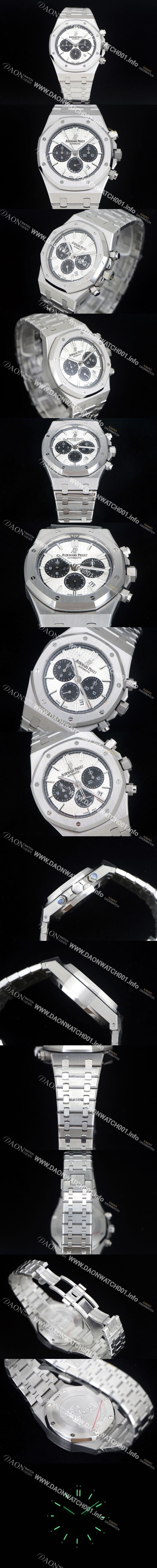 미러급 오데마피게 남성용 로얄오크 26331ST.OO.1220ST.03 화이트 와플 다이얼 신형 ETA 7750B-2 오토매틱 무브먼트 AUD88424 Ⅳ