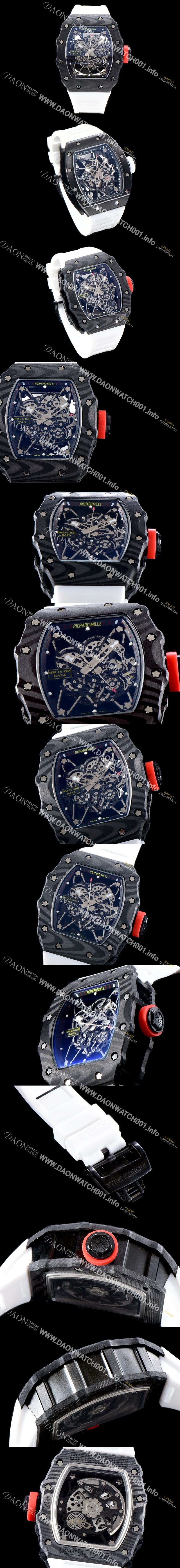 미러급 리차드밀레 남성용 라파엘 나달 RM35-02 파트너십 기념 에디션!! 칼리버 RMAL1 100% 포지드 카본 케이스 스켈레톤 다이얼 오토매틱 무브먼트 RIC0400 Ⅳ