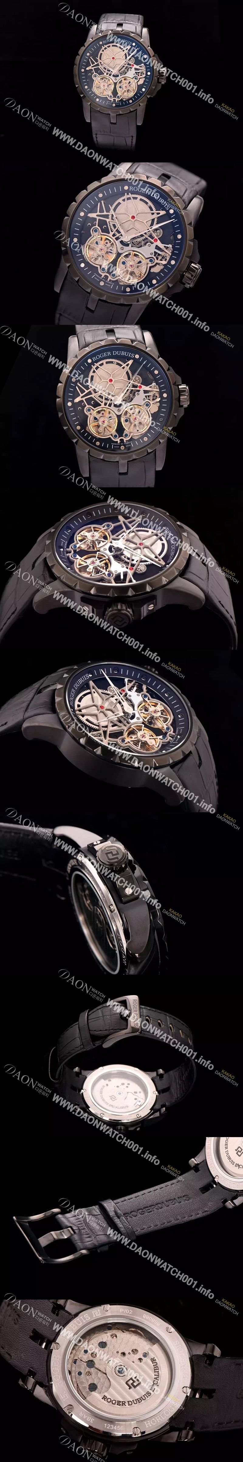 미러급 로저드뷔 남성용 스켈레톤 다이얼 아시안 오토매틱 ROG4200 Ⅳ