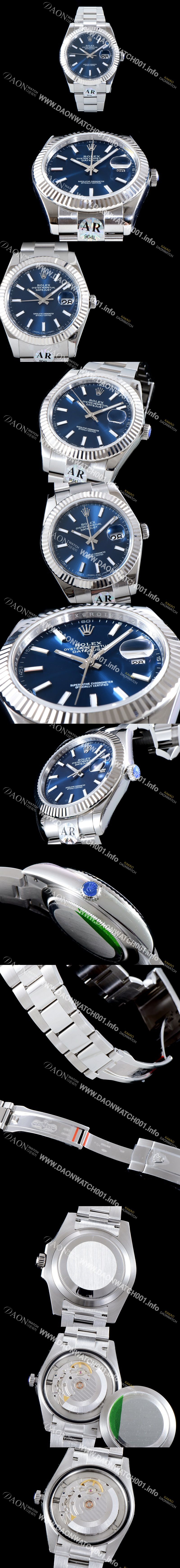 미러급 로렉스 남성용 GM 904L스틸 업!! 데이져스트 126334 네이비 썬더스트 다이얼 브레이슬릿 오토매틱 무브먼 ROL0014 Ⅳ