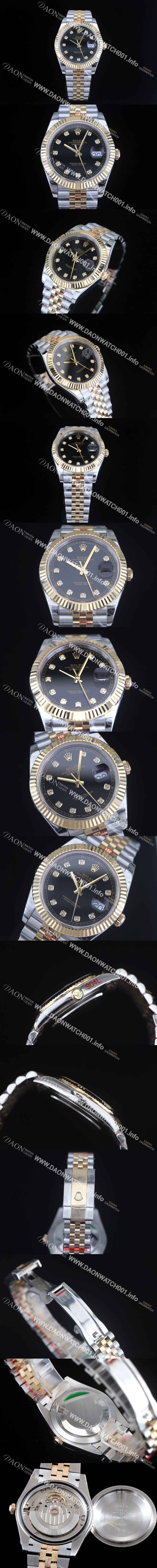미러급 로렉스 남성용 1:1 퀄리티 데이져스트 126333 최상위 고가형제품!! 41mm고급스러운 18K 옐로우골드 포금 블랙 다이얼 오토매틱 무브먼트 ROL12301 Ⅳ