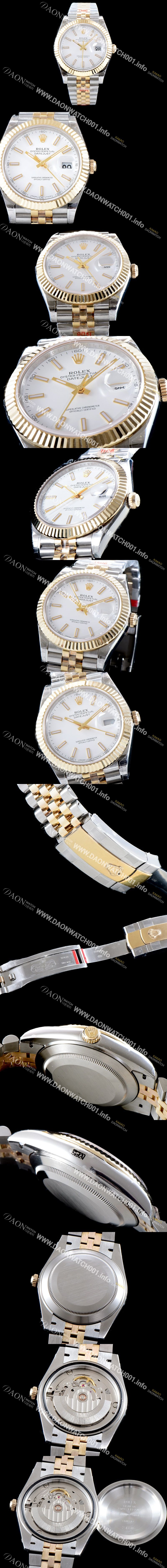 미러급 로렉스 남성용 1:1 퀄리티 데이져스트 126333 최상위 고가형제품!! 41mm고급스러운 18K 옐로우골드 포금 화이트 다이얼 오토매틱 무브먼트 ROL12303 Ⅳ