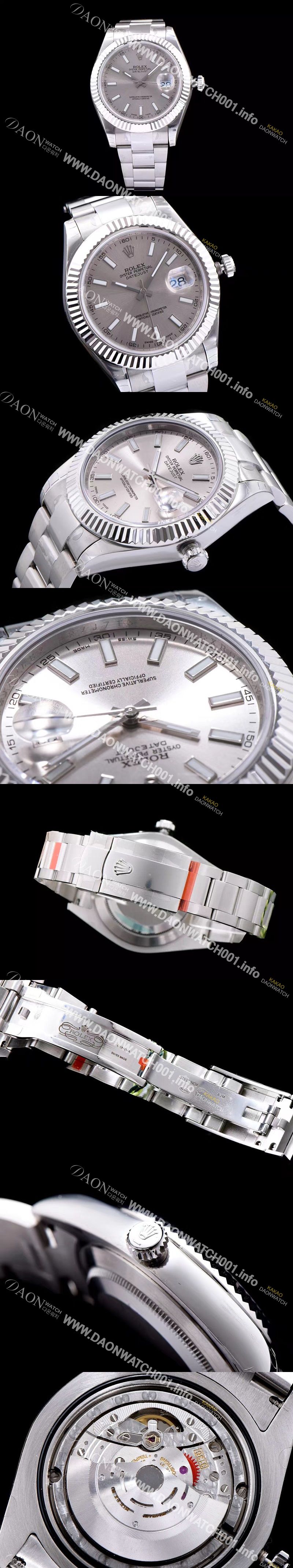 미러급 로렉스 남성용 데이져스트 스위스 3136 오토매틱 무브먼트 실버다이얼 ROL0100 Ⅳ