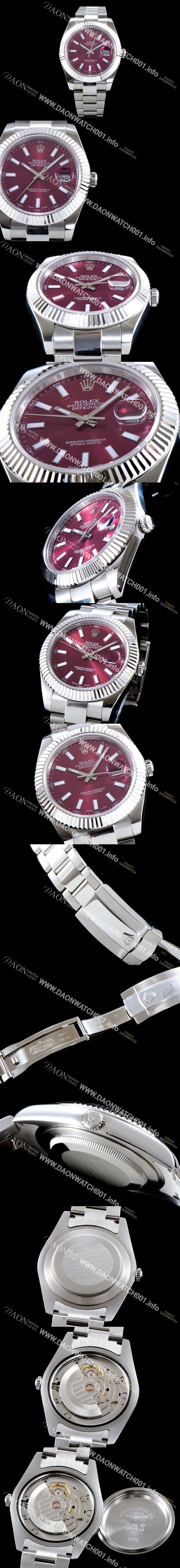 미러급 로렉스 남성용 데이져스트 116334-72210 퍼플 다이얼 스위스 2836 오토매틱 무브먼트 ROL0110 Ⅳ