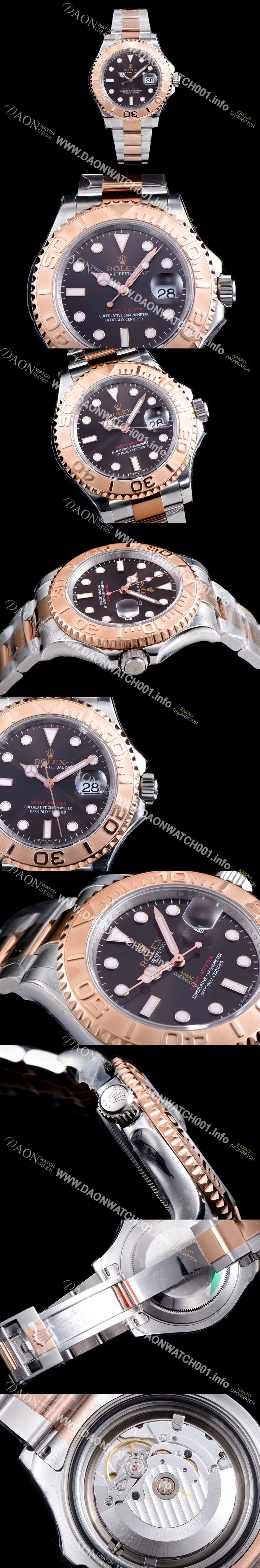 미러급 로렉스 남성용 요트마스터 로즈골드116621 투톤콤비 팩토리 1:1 베스트 에디션 브라운 다이얼 ROL0300 Ⅳ