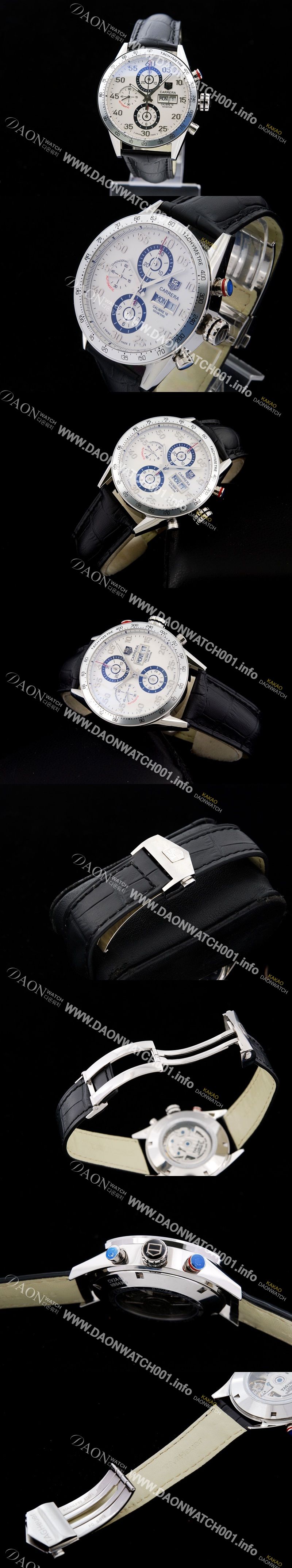 미러급 태그호이어 남성용 까레라 칼리버 16 크로노그래프 화이트 다이얼 wa TAG4225 Ⅳ