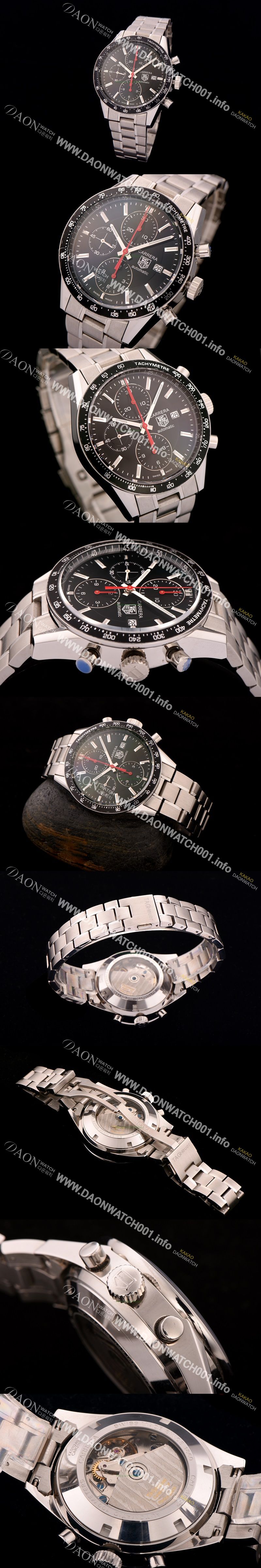 미러급 태그호이어 남성용 까레라 크로노그래프 블랙 다이얼 TAG0400 Ⅳ