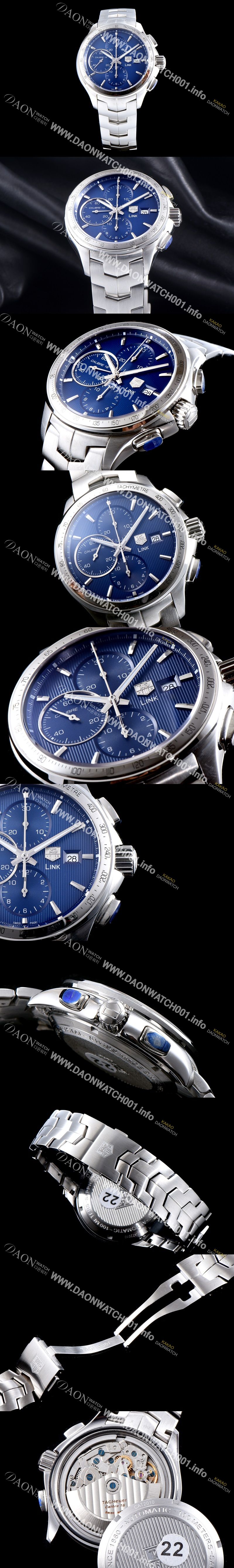 미러급 태그호이어 남성용 링크 크로노그래프 블루 다이얼 오토매틱 무브먼트 TAG4223 Ⅳ