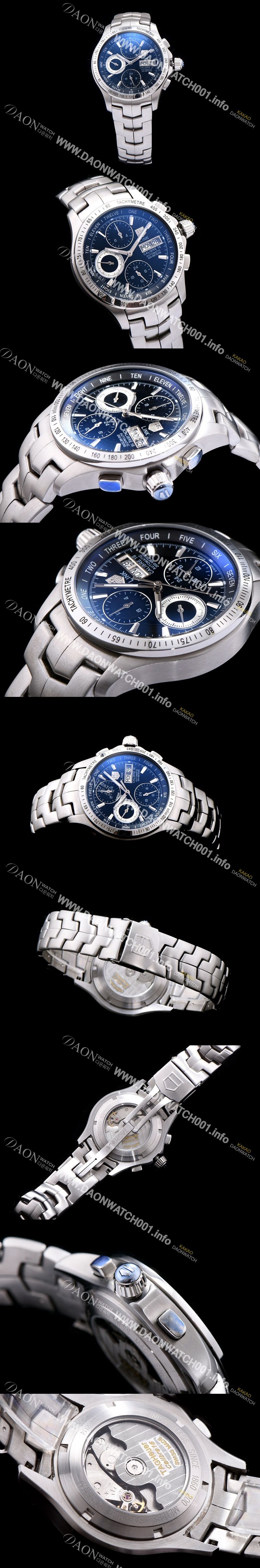 미러급 테그호이어 남성용 링크 시리즈 칼리버 16 크로노그래프 블랙 다이얼 오토매틱 무브먼트 TAG0232 Ⅳ