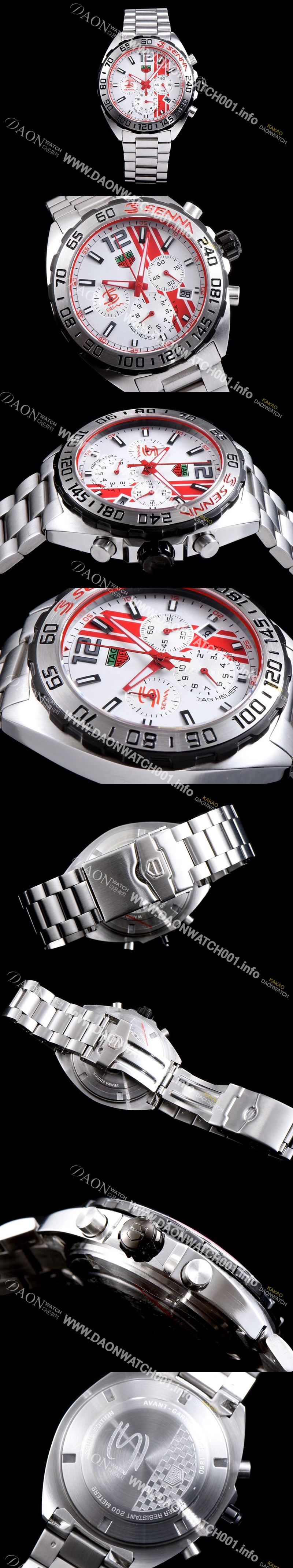 미러급 태그호이어 남성용 포뮬러F1 CAZ1019 시리즈 특별판 출시!! 크로노그래프 화이트 레드 다이얼 실버 서브 다이얼 일본 수입산 VK 쿼츠 무브먼트 TAG0120 Ⅳ