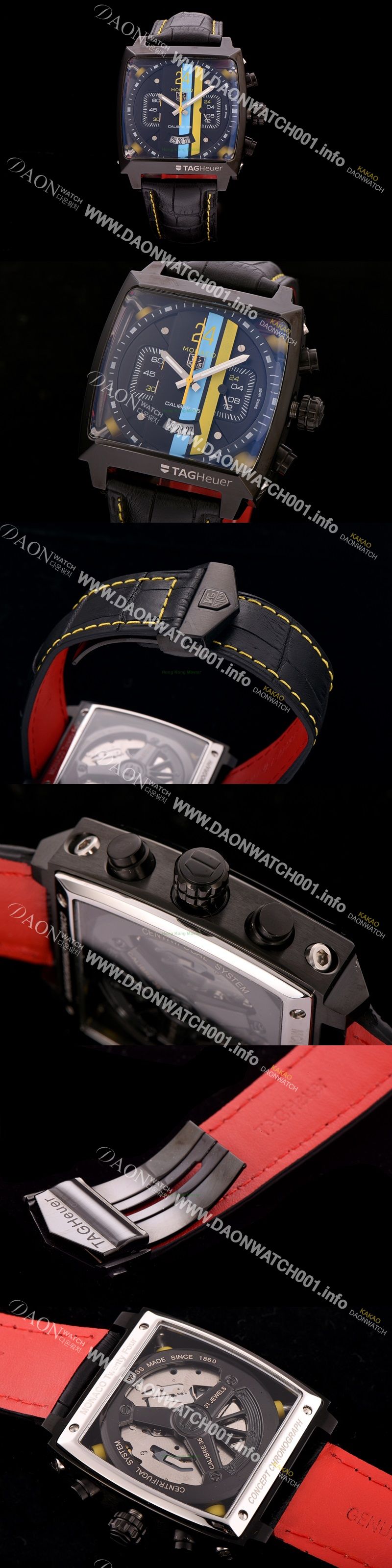 미러급 태그호이어 남성용 뉴 모나코 컨셉트 24 크로노그래프 블랙다이얼 TAG0420 Ⅳ