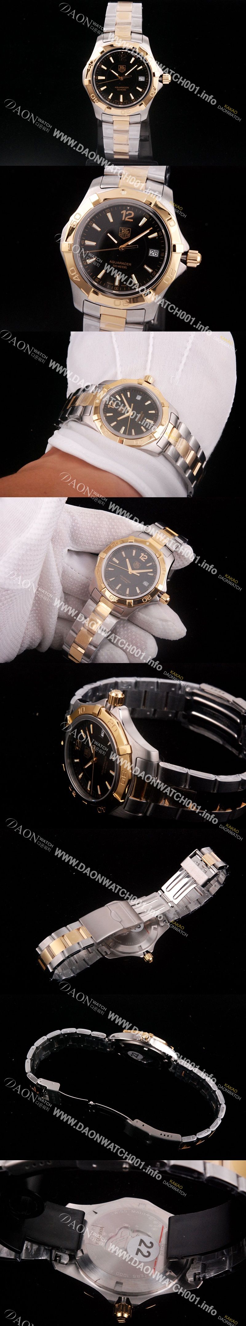 미러급 태그호이어 남성용 아쿠아레이서 유니섹스 블랙 쿼츠 TAG4202 Ⅳ