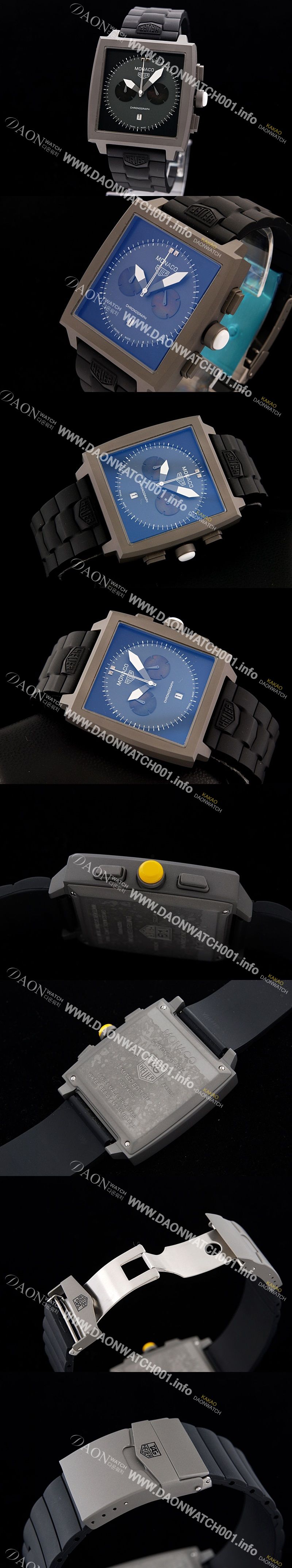 미러급 태그호이어 남성용 모나코 스위스 쿼츠 블랙 다이얼 44mm TAG4210 Ⅳ