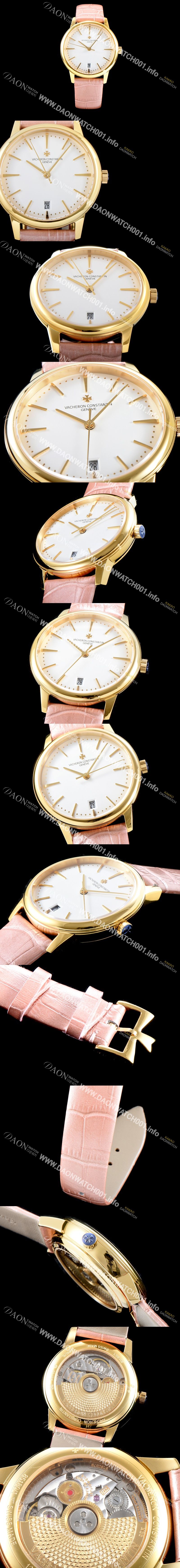 미러급 바쉐론콘스탄틴 남성용 패트리모니 85180/000J-9231 셀프 와인딩 드레스 워치!! 18K 옐로우골드 케이스 화이트 다이얼 오토매틱 무브먼트 VAC0214 Ⅳ