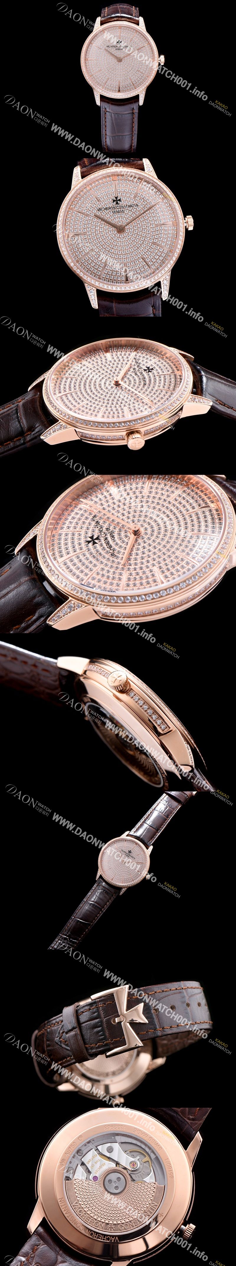 미러급 바쉐론콘스탄틴 남성용 패트리모니 로즈골드 다이얼 오토매틱 무브먼트 VAC0453 Ⅳ