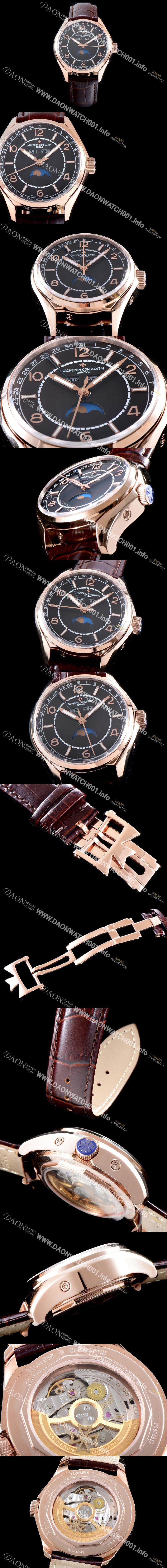 미러급 바쉐론콘스탄틴 남성용 2019 SIHH신제품!! 피프티식스 4000E/000R-B438 컴플리트 캘린더 데이-데이트 문페이즈 블랙 다이얼 오토매틱 무브먼트 VAC0200 Ⅳ