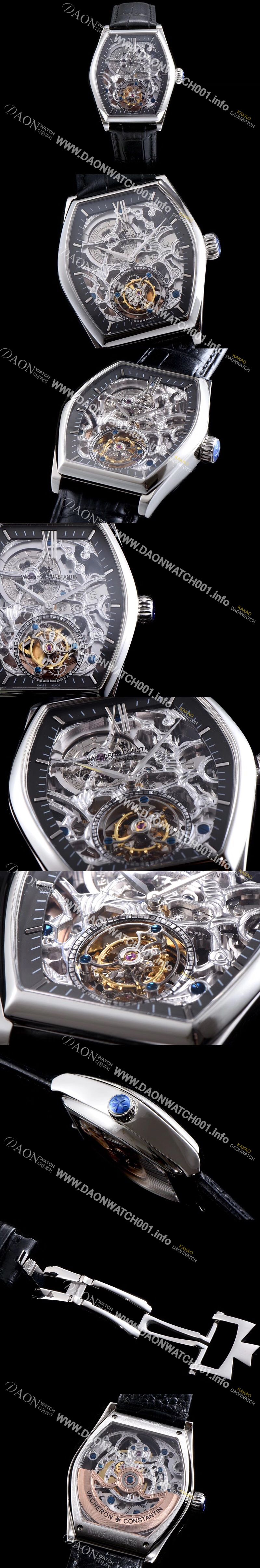 미러급 바쉐론콘스탄틴 남성용 말테 컴플리케이션 투어빌론 신형 모델 업데이트!! 18k 실버골드 스켈레톤 다이얼 아시안 투어빌론 탑재 신형 무브먼트 VAC0242 Ⅳ