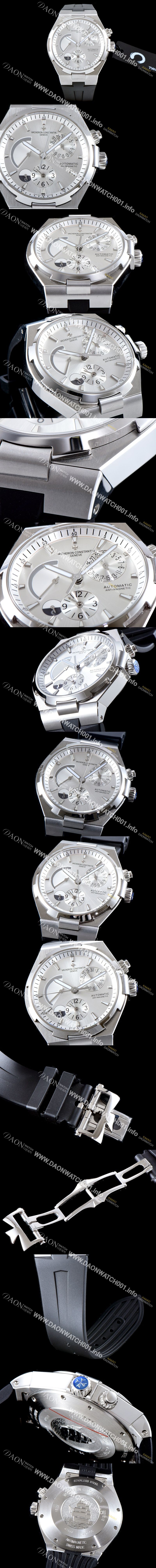 미러급 바쉐론콘스탄틴 남성용 오버시즈 47450/B01A-9226 듀얼 타임 파워리저브 실버 다이얼 오토매틱 무브먼트 VAC0203 Ⅳ