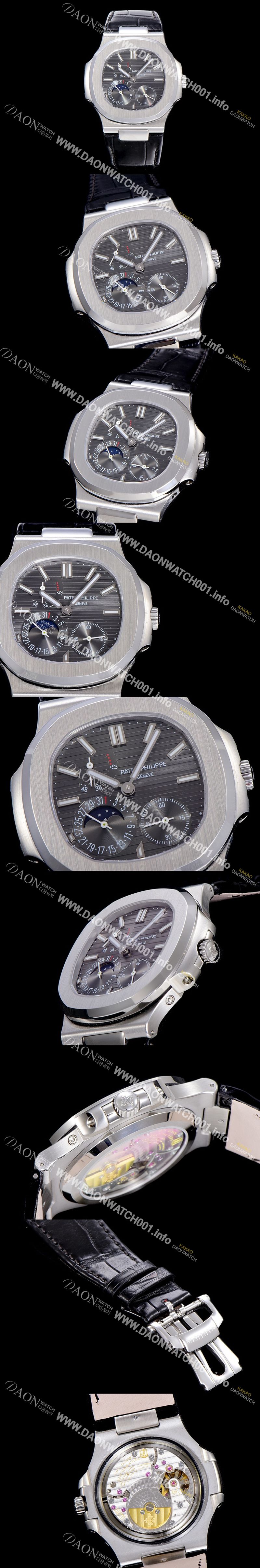 미러급 파텍필립남성용 노틸러스 오토매틱 스틸 40미리 그레이다이얼 PAT86489 Ⅳ