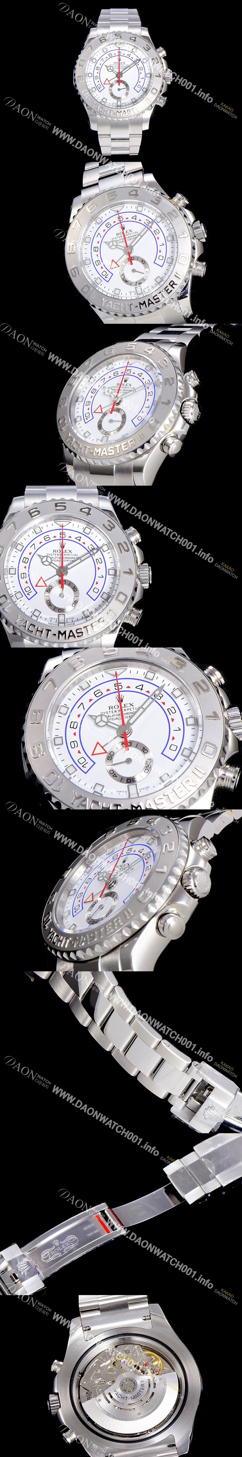 미러급 로렉스남성용 요트마스터 II 40미리 오토매틱 화이트다이얼 ROL19853 Ⅳ