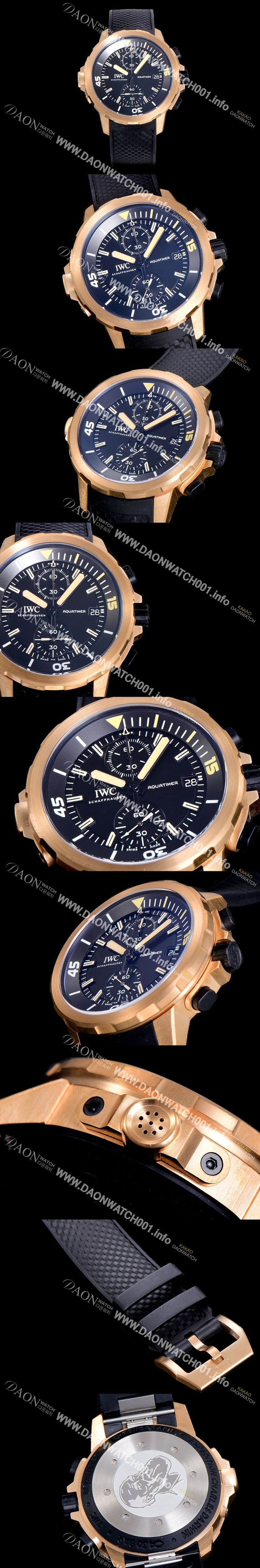 미러급 아이더블유씨남성용 아쿠아타이머 IW379503 크로노그래프 브론저케이스 44미리 오토매틱 블랙다이얼  IWC21576 Ⅳ