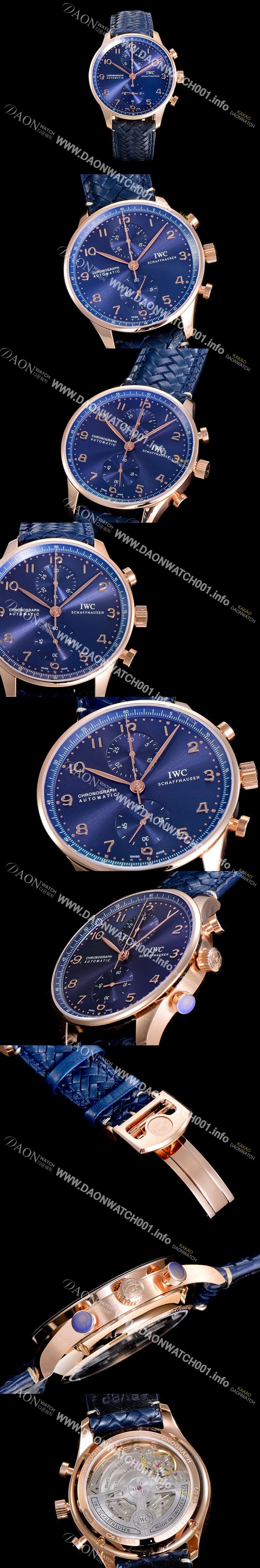 미러급 아이더블유씨남성용 포르투기져 IW371614 크로노그래프 부티크 41미리 블루다이얼  IWC64001 Ⅳ