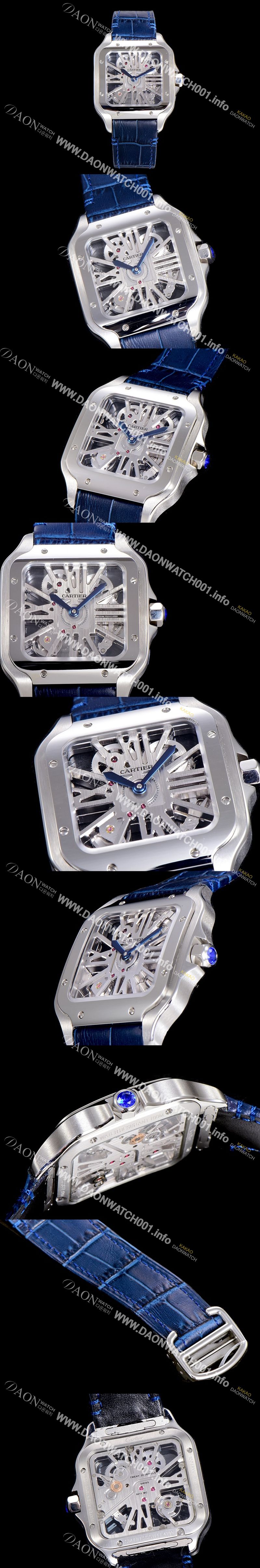 미러급 까르띠에남성용  산토스 더 까르띠에 수동/기계식 라지39.8미리 스켈레톤 다이얼 CAR18125 Ⅳ