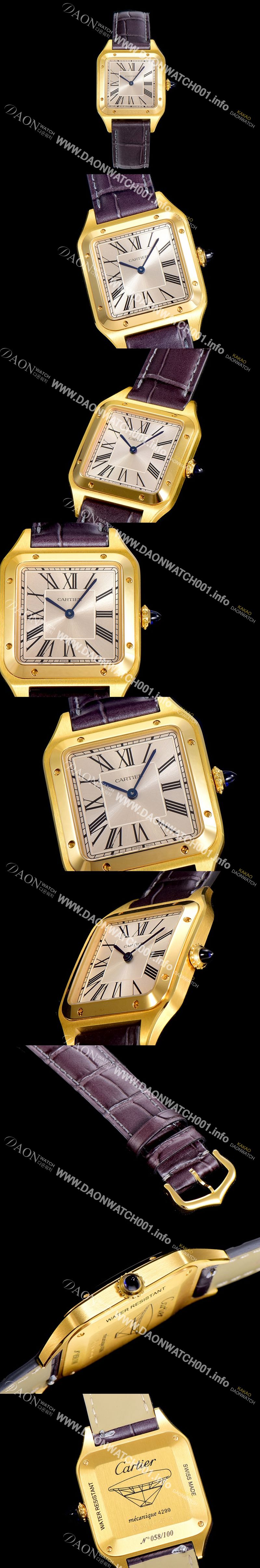 미러급 까르띠에남여공용 산토스 두몽트 쿼츠 커플시계 18K 옐루골드 38미리 43미리/38미리 M/S 실버다이얼 CAR50473 Ⅳ