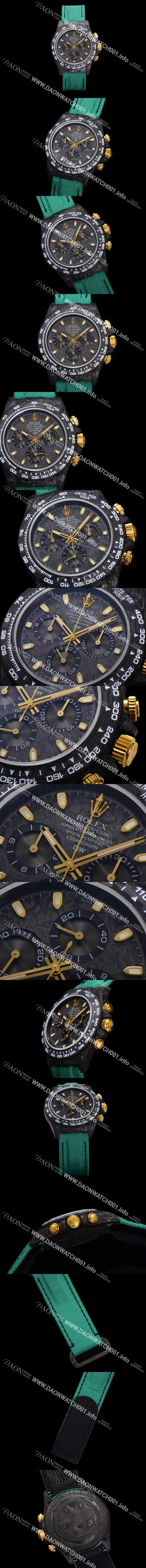 미러급 로렉스남성용 데이토나 포지드카본 커스텀 40미리 크로노그래프 오토매틱 Cal.4130 무브먼트 블랙다이얼 ROL20914 Ⅳ