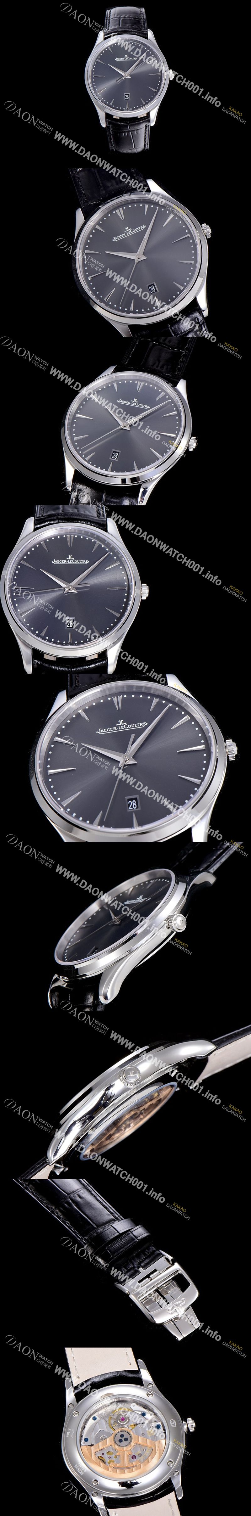 미러급 예거르꿀뜨르남성용 마스터 울트라 씬 데이터 40미리 오토매틱 그레이다이얼 JAG99584 Ⅳ