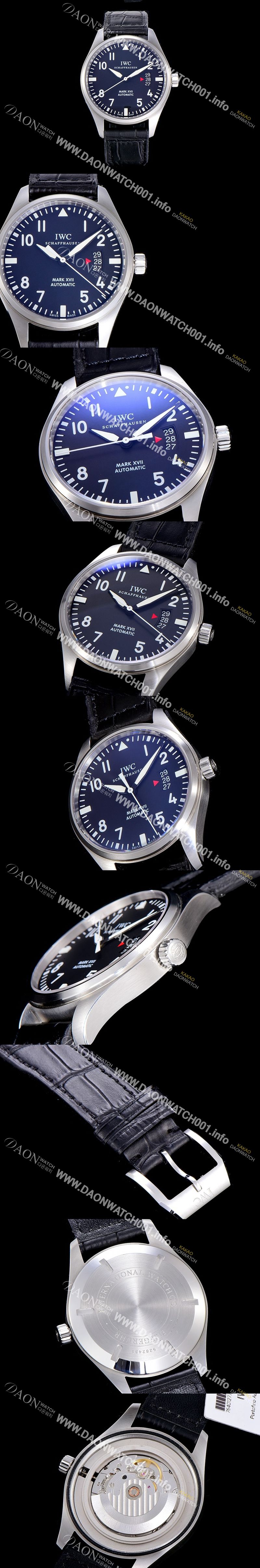 미러급 아이더블유씨남성용 파일럿 IW326501 마크17 41mm 오토매틱 블랙 다이얼 IWC10770 Ⅳ